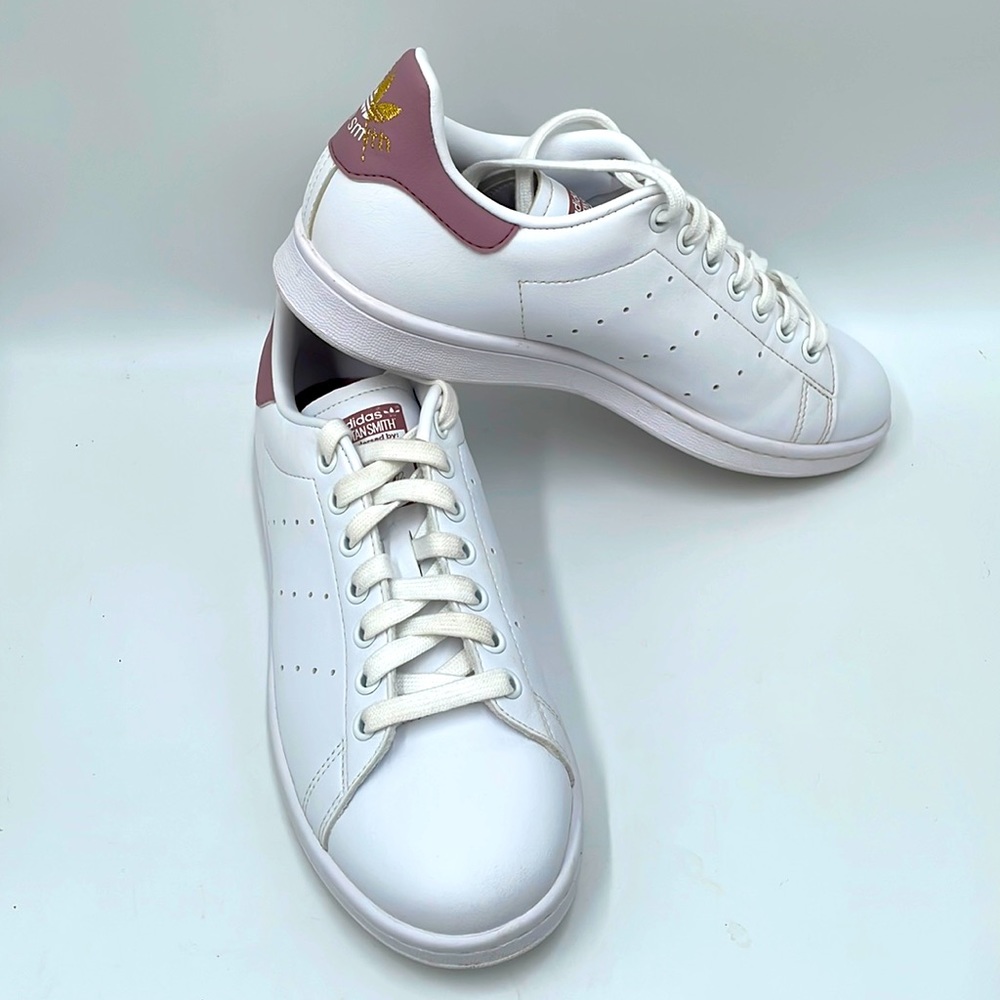 adidas White and Pink Women's Sneakers